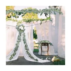 Artiflr Guirnalda de eucalipto artificial de seda_2