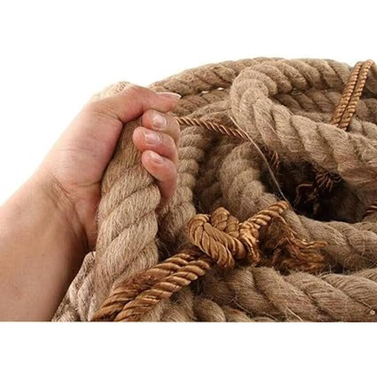 Cuerda de cáñamo natural de 50 pies x 1 pulgada cuerda de_4