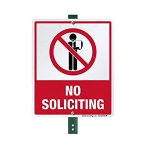 Firma SmartSignNo Soliciting y etiqueta Cartel de_1