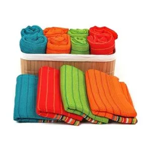 Toallas de cocina a rayas de salsa 100 algodón_5