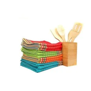 Toallas de cocina a rayas de salsa 100 algodón_3