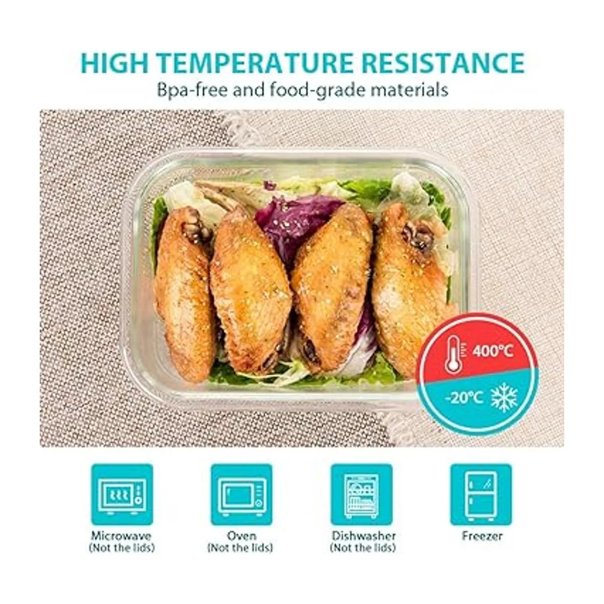 Bayco Glass Food Storage Containers with Lids 24 Piece_3