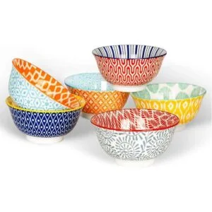KitchenTour Juego de cuencos de cerámica de 20 onzas para_1