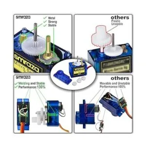 Smraza SG90 9G Micro Servo Metal Kit de motor engranado_2