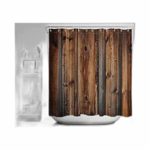 LB Cortinas de ducha de estilo rústico para puerta de_1