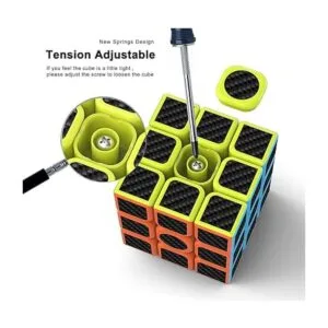 Speed Cube Adhesivo mágico de fibra de carbono de 3 x 3 x_5