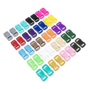 Paquete de 40 hebillas de plástico curvadas de 38_5