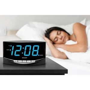 SHARP Reloj despertador fácil de ver con números gigantes_5