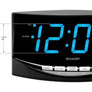 SHARP Reloj despertador fácil de ver con números gigantes_4