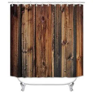 LB Cortinas de ducha de estilo rústico para puerta de_3