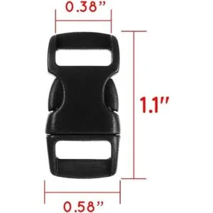 Paquete de 40 hebillas de plástico curvadas de 38_4