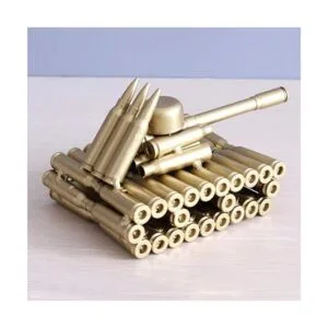 Singeek Escultura de metal con forma de carcasa de bala_4