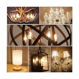 Hizashi Bombillas de filamento LED para candelabro con_7