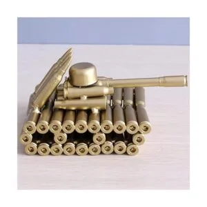 Singeek Escultura de metal con forma de carcasa de bala_2