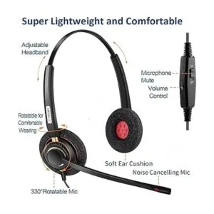 Arama Auriculares para teléfono RJ9 con micrófono con_5