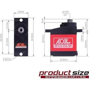 AGFrc SubMicro Servomotor Caja metálica de titanio de_4