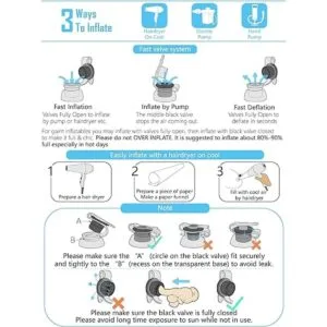 Jasonwell Giant Inflatable Flamingo Pool Float with Fast_6