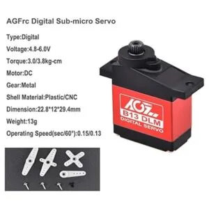 AGFrc SubMicro Servomotor Caja metálica de titanio de_5