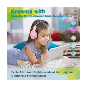 SIMOLIO Auriculares Bluetooth para niños con volumen_4