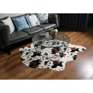 MustMat Alfombra de piel de vaca para decoración de_4