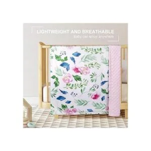 Manta de bebé para niñas súper suave de doble capa con_6