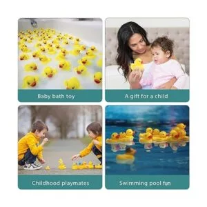 LOUHUA Patito de goma miniatura; juguete de baño para_6