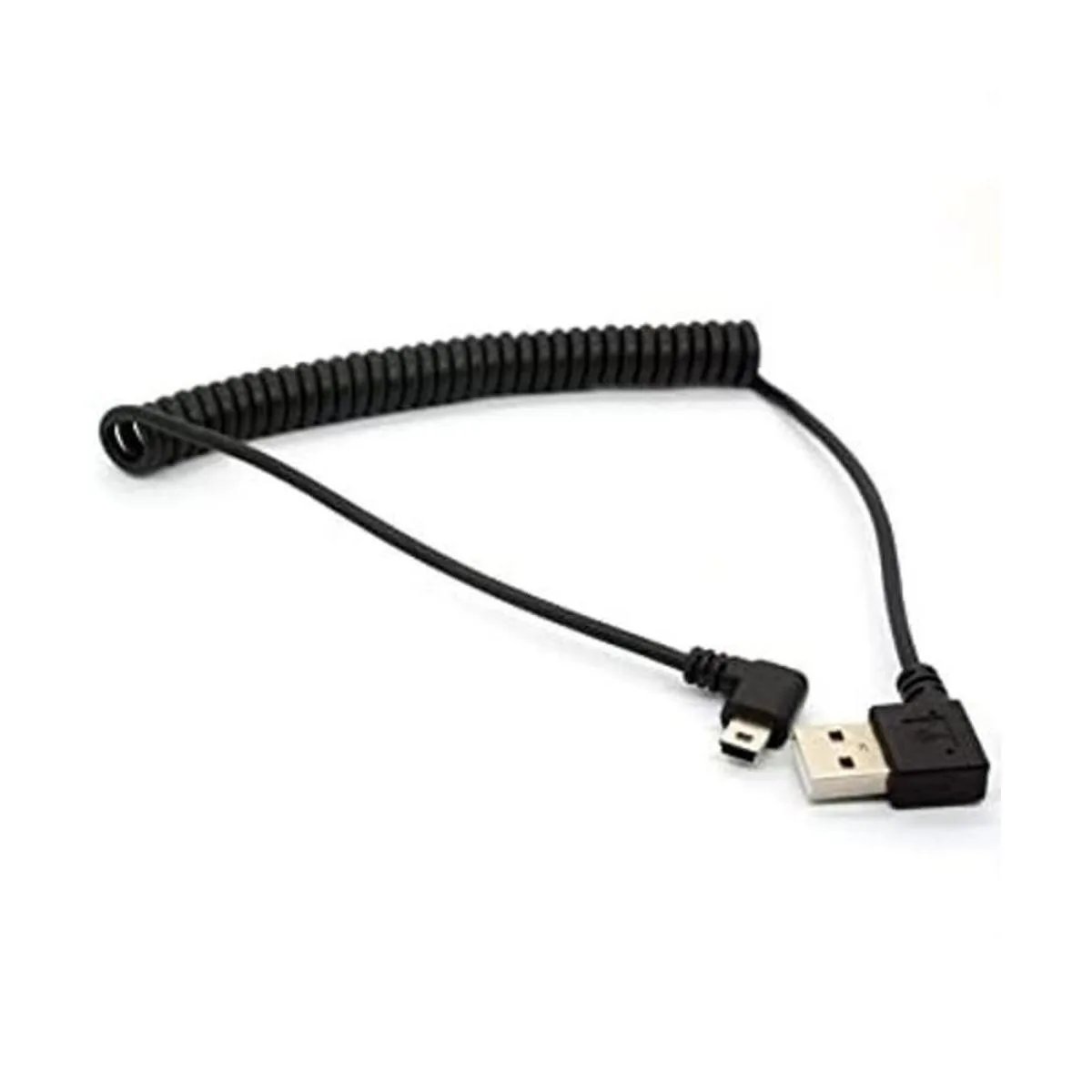 Cable Mini USB en espiral con muelle de 90 grados cable_1