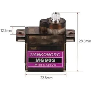 4 unids MG90S 0.32 oz servo motor micro metal engranaje_6