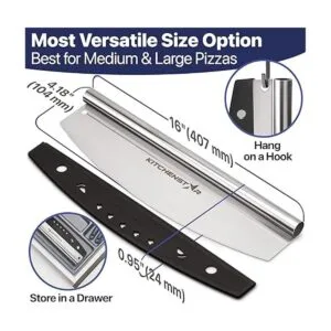 Kitchenstar Cortador de pizza de 14 Cuchillo de acero_6