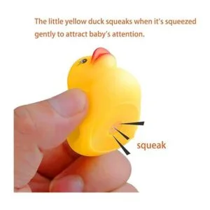 LOUHUA Patito de goma miniatura; juguete de baño para_3