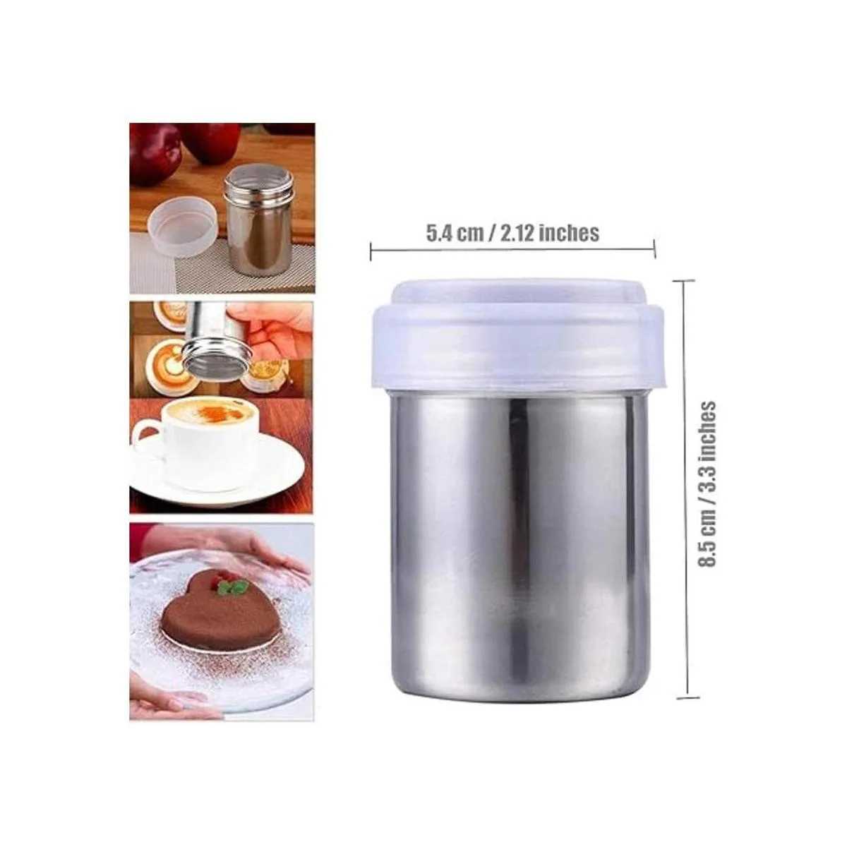 Onwon Azúcar en polvo con tapa Acero inoxidable fino_5