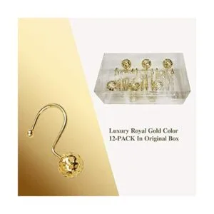 Gracelife 12 ganchos de cortina de ducha de bola hueca de_6