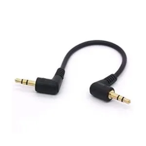 Cable corto de 0.138 in de ángulo recto chapado en oro de_1