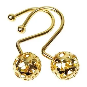 Gracelife 12 ganchos de cortina de ducha de bola hueca de_1