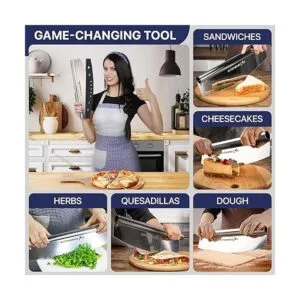 Kitchenstar Cortador de pizza de 14 Cuchillo de acero_4