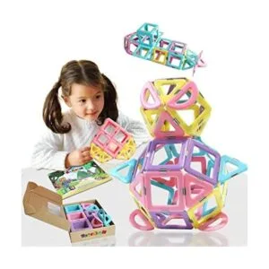 MAGBLOCK Juego de 52 juguetes magnéticos con imán 3D para_1