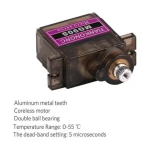 4 unids MG90S 0.32 oz servo motor micro metal engranaje_4