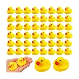 LOUHUA Patito de goma miniatura; juguete de baño para_1