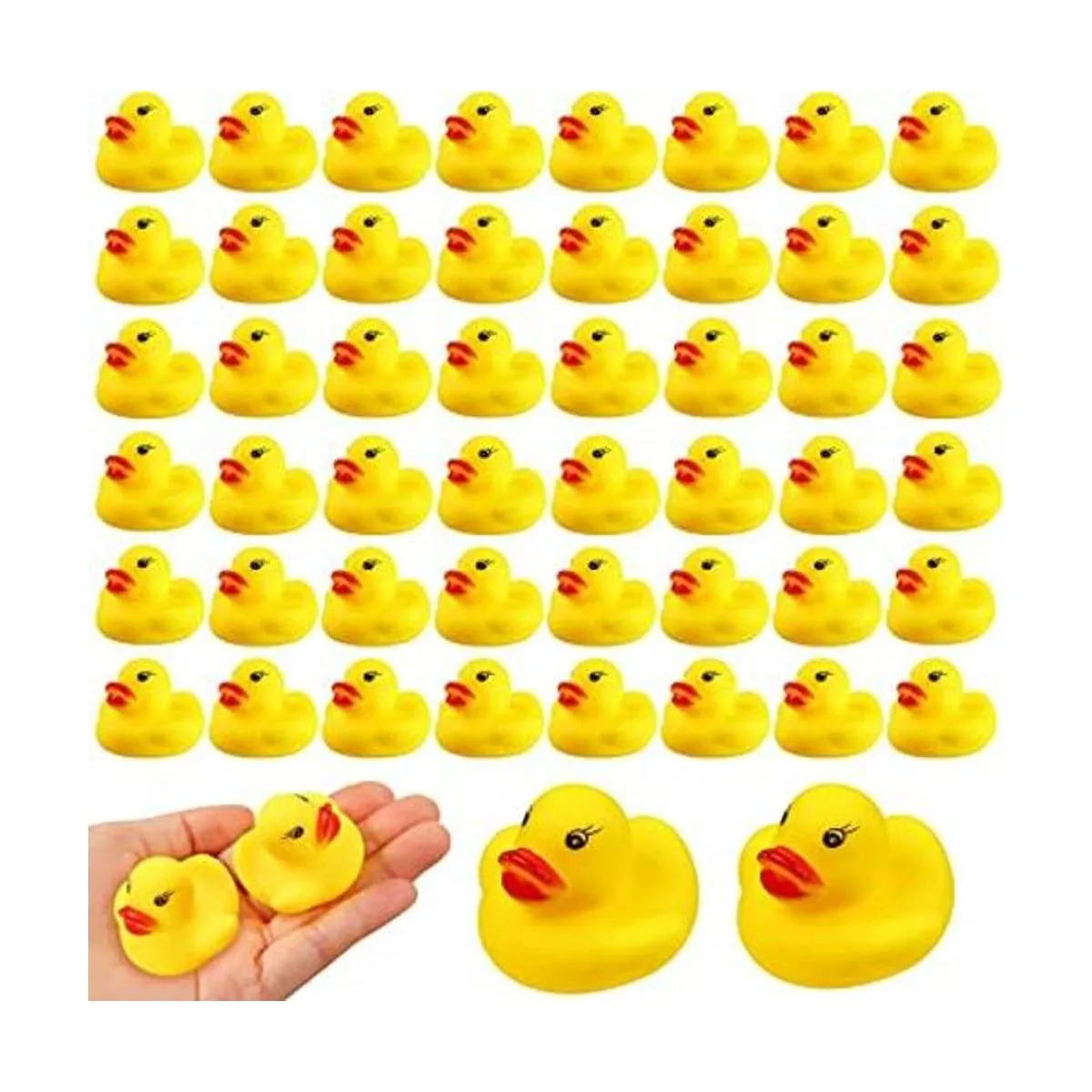 LOUHUA Patito de goma miniatura; juguete de baño para_1