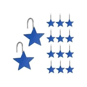 Gracelife 12Pcs Star Design Shower Curtain Hooks Resin_1