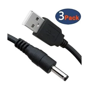 Paquete de 3 cables de alimentación USB a CC de 0.138 in x_5