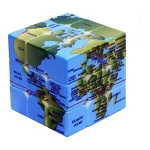 Speed Cube World Map Design Magic Cube PuzzleIQ Games_1