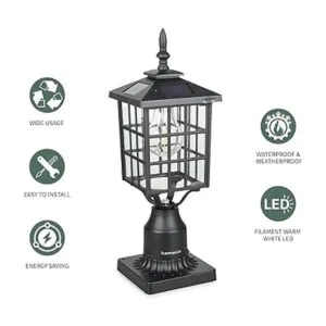 Kemeco ST4224QA Lámpara solar LED de aluminio fundido con_2