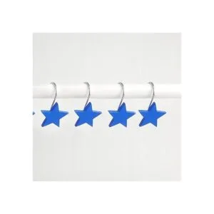Gracelife 12Pcs Star Design Shower Curtain Hooks Resin_4