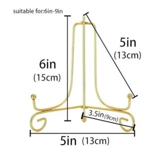 LIONWEI LIONWELI Soporte de placa de hierro dorado de 6_3