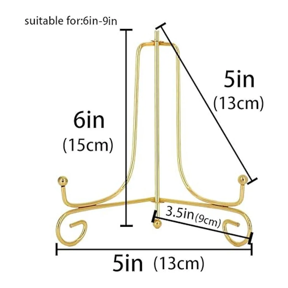 LIONWEI LIONWELI Soporte de placa de hierro dorado de 6_3