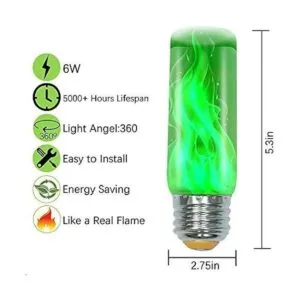 Bosque de luz solar Bombilla LED de efecto de llama E26_4