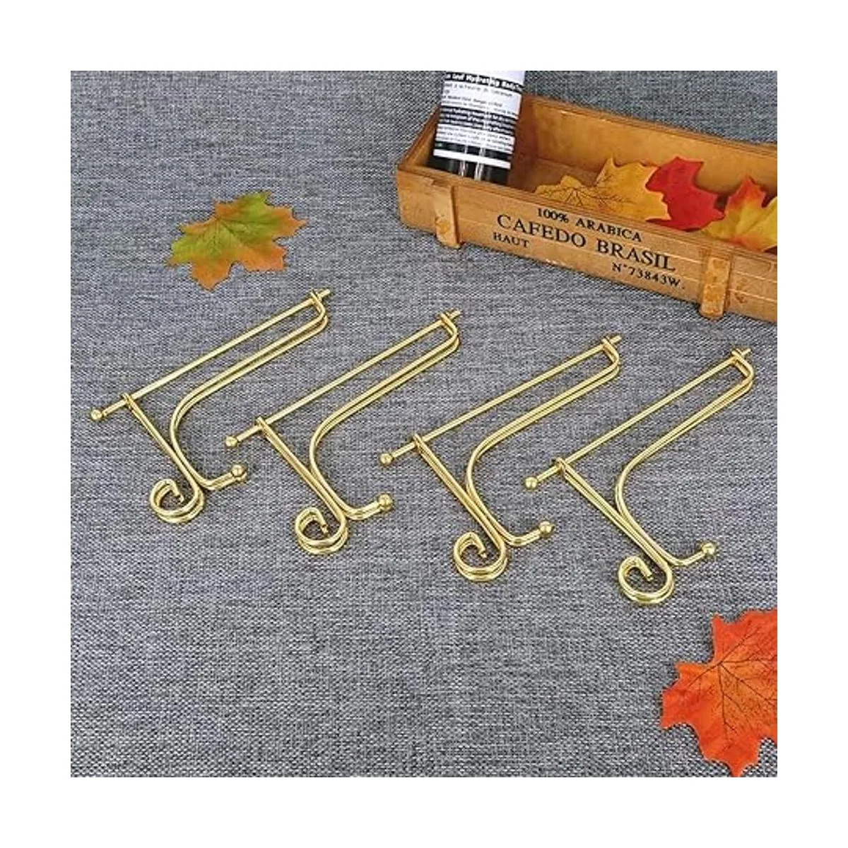 LIONWEI LIONWELI Soporte de placa de hierro dorado de 6_6