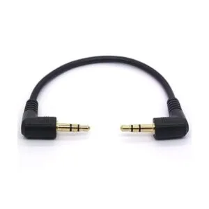 Cable corto de 0.138 in de ángulo recto chapado en oro de_4