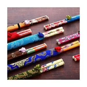 Hotop 20 pares de palillos chinos de bambú con elegante_6